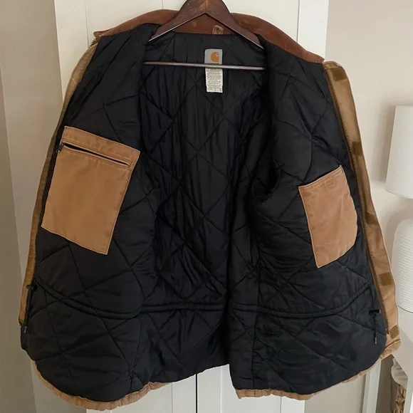 Genuine Carhartt Duck Jacket - Distressed & Super Clean 🧼 🧥 - Made in USA 🇺🇸 - L - Picture 4 of 10